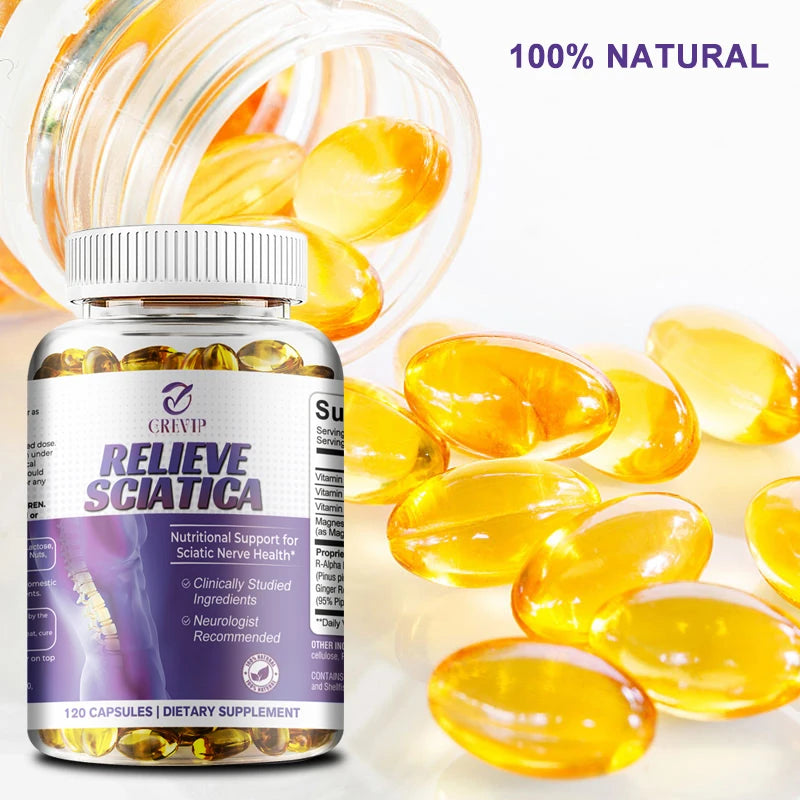 Sciatic Nerve Relief Capsules - Alpha Lipoic Acid Vitamin - Relieve Sciatica and Support Nervous System and Joint Health