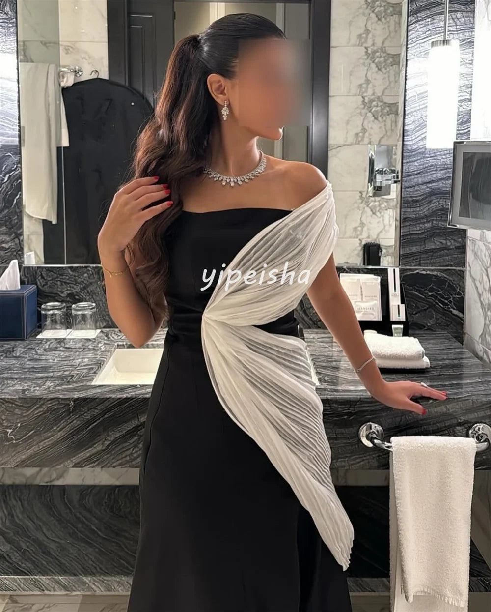 Customized Sexy Fashion Jersey Pleat Ruched Draped A-line One-shoulder Long Dresses Bespoke Occasion Dresses Exquisite Classic Badiee Stylez