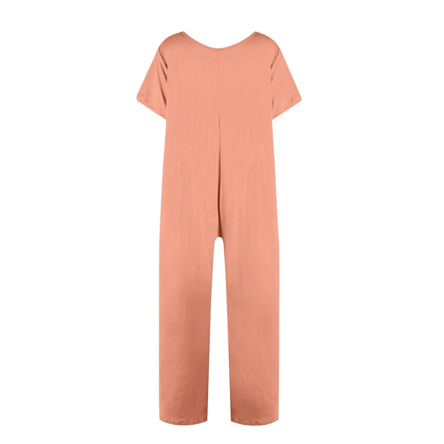 jumpsuit women Fashion Casual Short Sleeve Jumpsuits Loose and comfortable Pullover bodysuit With Pockets trend monos largos Badiee Stylez