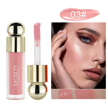 New Liquid Cheek Blush Facial Nourishing Blusher Gel Cream Multi-purpose For Eyes Lips Makeup Blush Stick Cosmetics With Sponge New 03