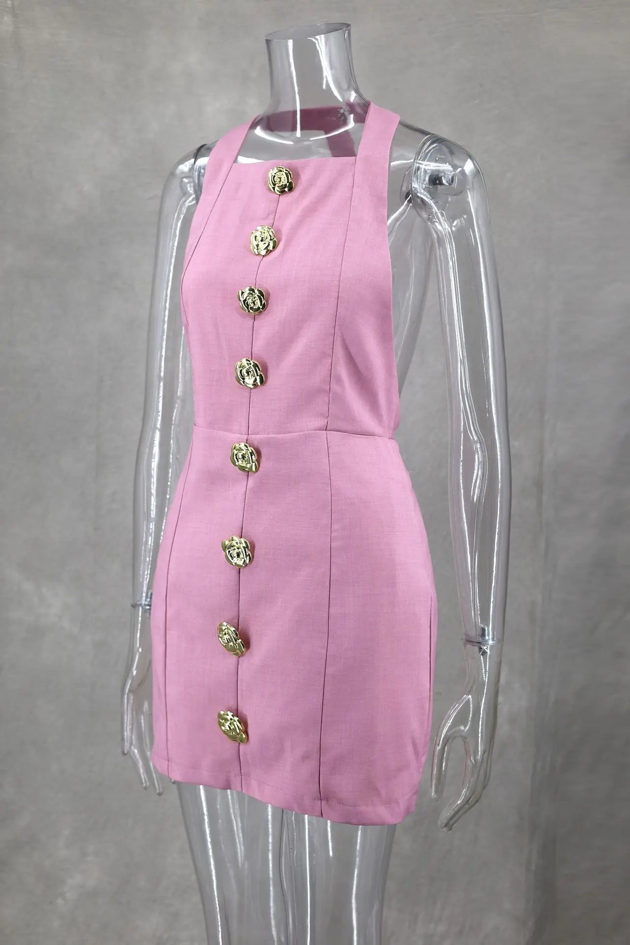 Ladies Elegant Halter Sleeveless Slim White Dress Women Sexy Backless Mini Dress Club Party Dress 2024 New Summer Women Dress