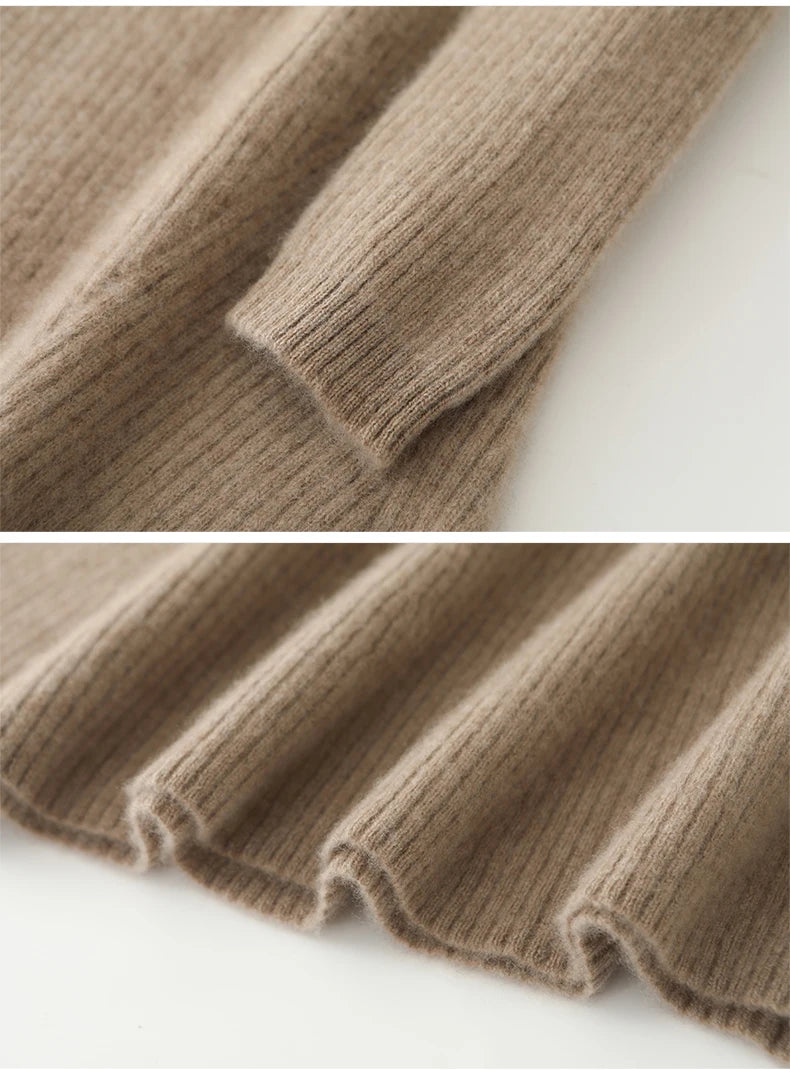 Women's Pure Wool Knitted Long Dress, Round Neck, Fishtail Skirt, Slim, Elegant, Casual, Fashionable, Sweater, 2024Autumn/Winter Badiee Stylez