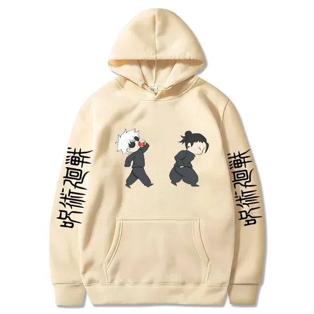 Jujutsu Kaisen Anime Hoodies Cartoon Satoru Gojo Cute Print Men Women Pullovers Autumn Winter Casual Plus Size Sweatshirts Hsand