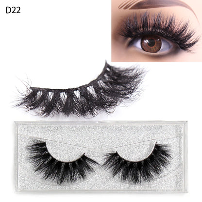 LEHUAMAO False Eyelashes Mink Lashes Natural Thick False Eyelashes Extension Wispy Soft Lashes Makeup Tools D22 1Pair-D22