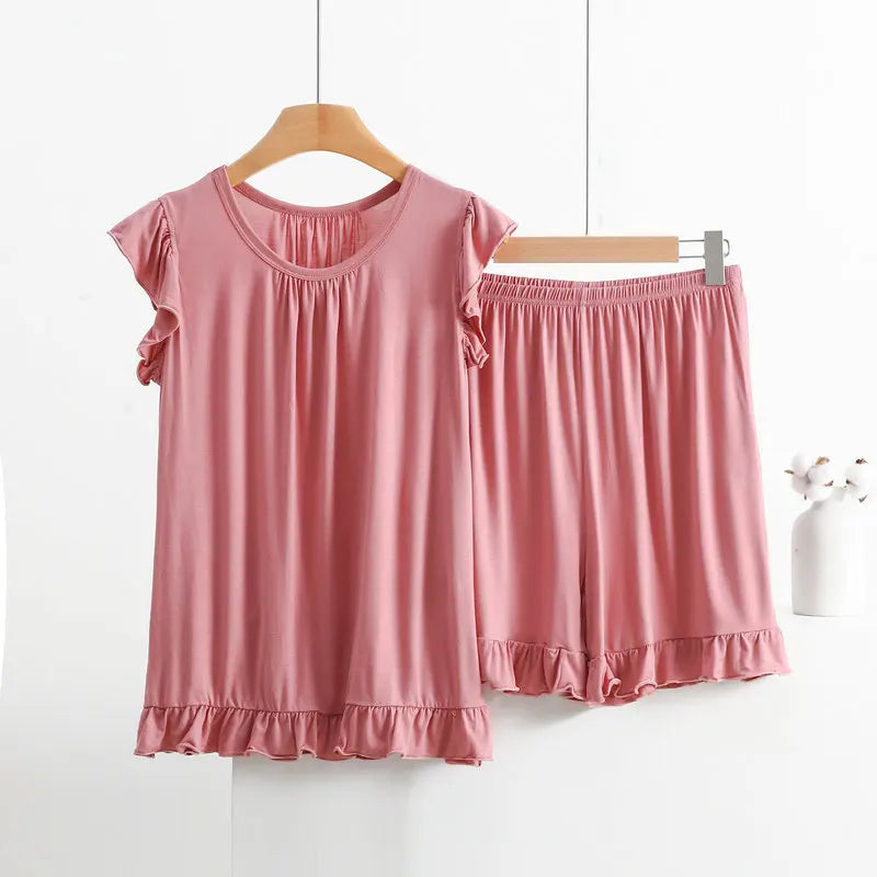 XL-8XL Plus Size Modal New Sleeveless Tops Ladies' Pajamas And Shorts Summer Women's Sleepwear Pyjamas Femme Nightwear Suit