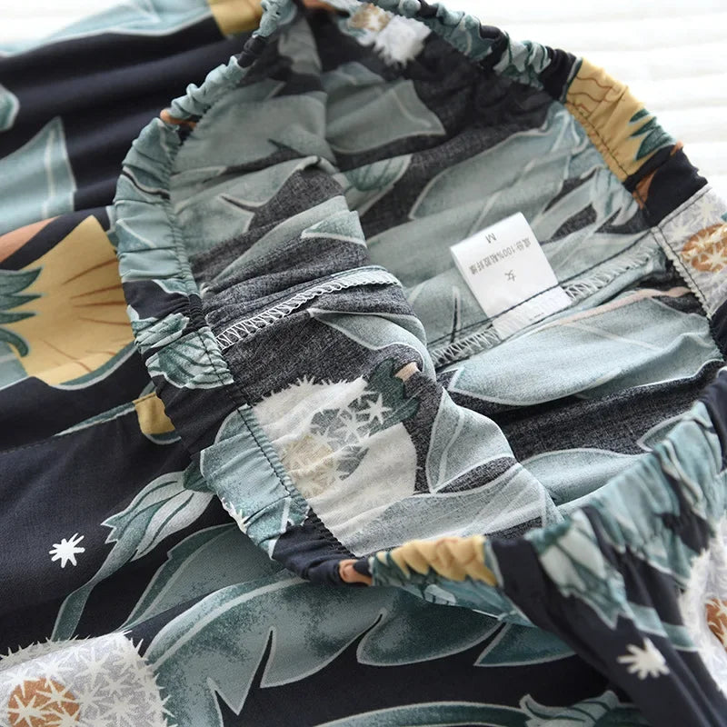 summer news pijama mujer thin section short-sleeved shorts large floral print pajamas home service ladies pajamas for women