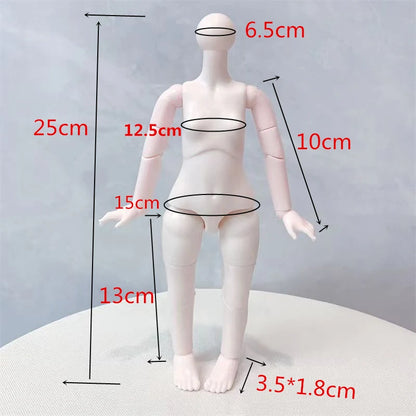 Cartoon Style Clothes Suit for 1/6 Bjd Doll Accesssories for 30cm Baby Doll Dress Up Toys for Children