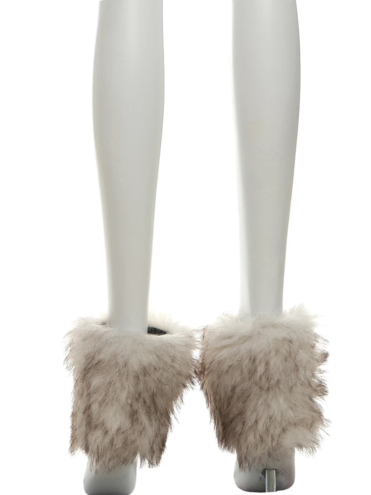 Weird Puss Sexy Furry Collar Junpsuits+Foot Cover Woman Hipster Autumn Full Sleeve Skinny Peach Hip Midnight Party Club Overalls Badiee Stylez