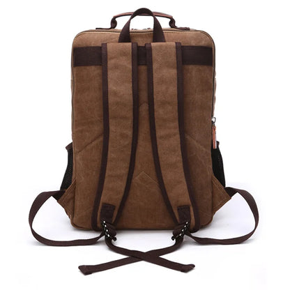 Vintage Canvas Backpack Men Large Capacity Travel Shoulder Bag High Quality Students Bag Male notebook 15 inch Laptop Backpack