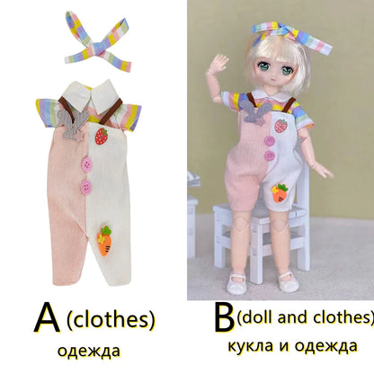 30cm Two-dimensional Doll Comic Face 1/6 Bjd Doll or Dress Up Clothes Children's Girl Birthday Gift Toys Kids Toys 27