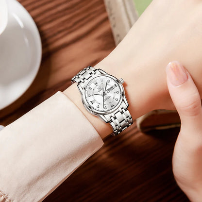 OLEVS 5513X Women Watch Original Fragrant Quartz Wristwatch Automatic Date Watches For Women Waterproof Luminous Gifts For Women