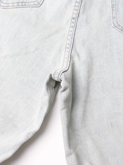 VGH Crisscross Hit Color Streetwear Denim Trousers For Women High Waist Patchwork Pockets Hollow Out Split Pants Female 2024