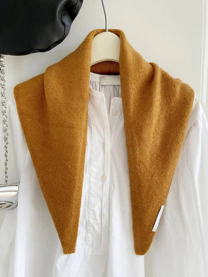 British Korean Style Niche Wool Knitted Triangular Scarf Women Headscarf Knitted Scarf Multi-functional Warm Knitted Scarf Badiee Stylez