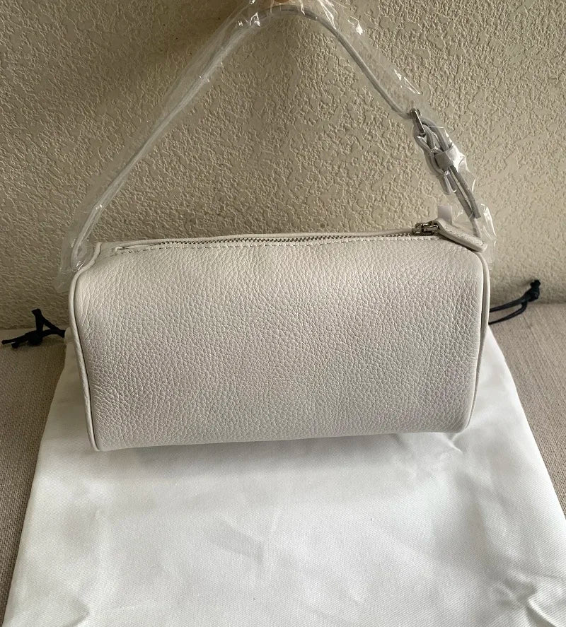 VIELINE Women's Pencil Bag Pillow Bag Genuine Leather Underarm Hobo Bag Day Clutches Ladies Simple Design Mini Purse