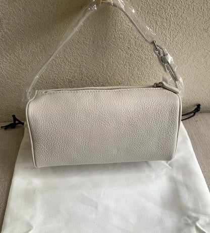 VIELINE Women's Pencil Bag Pillow Bag Genuine Leather Underarm Hobo Bag Day Clutches Ladies Simple Design Mini Purse