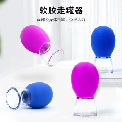 Silicone Face Massager Vacuum Eye Skin Face Lifting Facial Cups Anti Cellulite Jar Anti-Wrinkle Cupping Therapy Beauty Tool