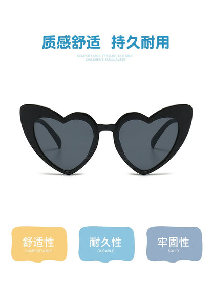 New Peach Heart Children's Frame Fashion Sunglasses Personality Boys and Girls Children's Glasses Sunglasses Outdoor Sunvisor