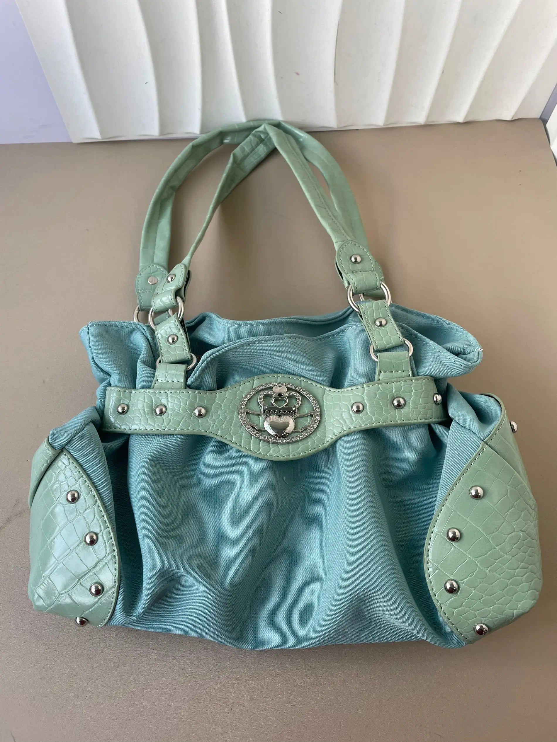 Fashion Canvas Exposure 2025 New Y2K Single-Shoulder Bag Spice Girls Shiny Vintage Underarm Trendy Large Capacity Women Totes picture color