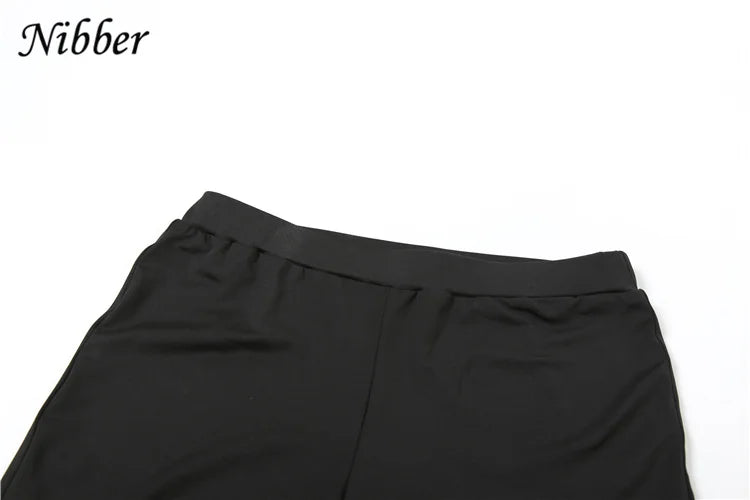 Nibber Sporty Casual 2 Piece Set Women Tracksuit Hooded Zip Crop Tops+Leggings Fitness Soft Stretch Streetwear Activity Suit