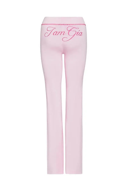 new shoulder letter printed open thread design slim fit hooded zipper short jacket shorts set pink pants