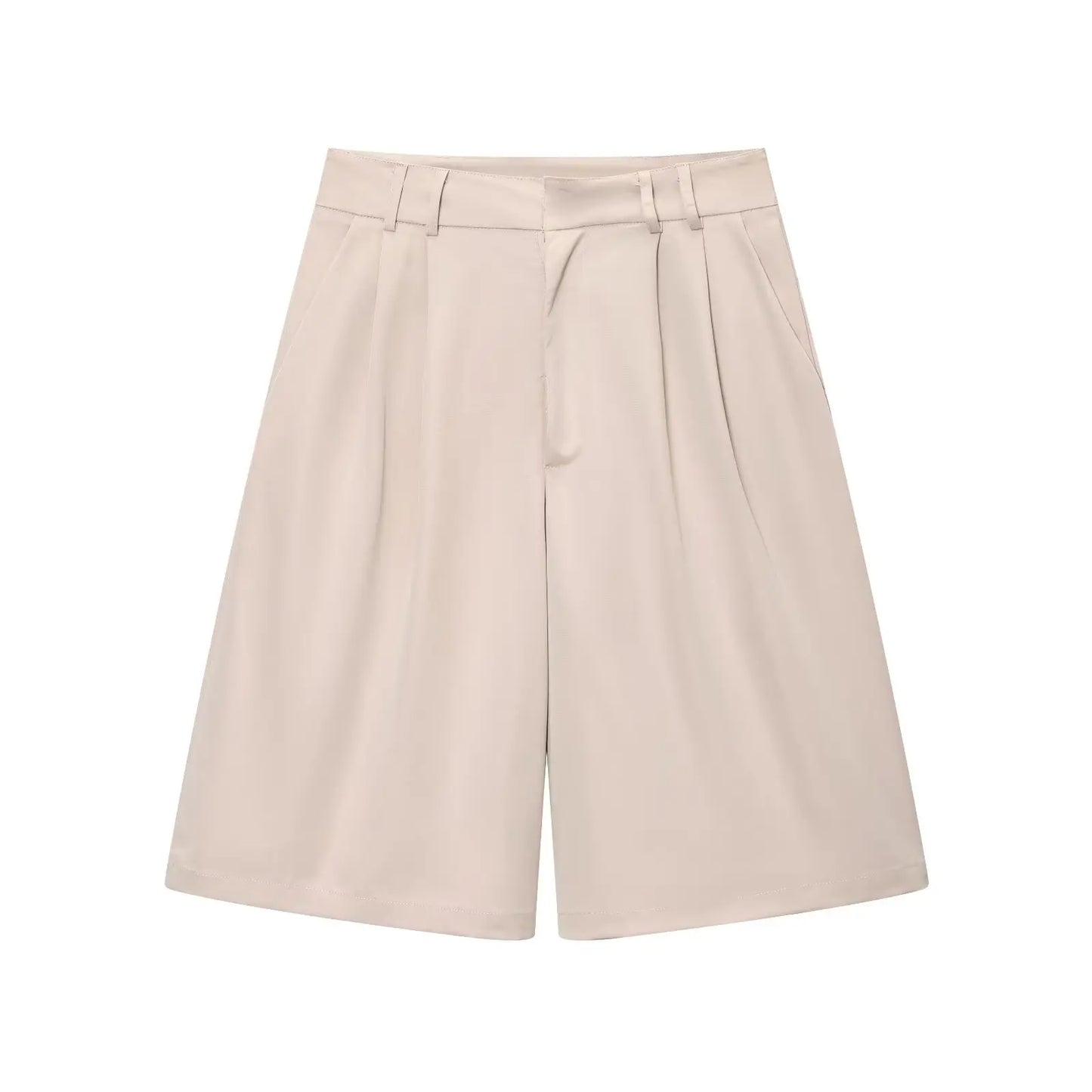 TFMLN Spring Summer New 2pcs Sets 2025 Women Solid Color Short Sleeve Shirts Pockets Tops Casual Shorts Sets Gold