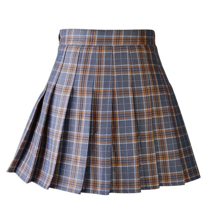 Harajuku 0Women Pleat Skirt 0Preppy Style Plaid 0Mini Cute Japanese School Uniforms Ladies Jupe Kawaii 8710-QH