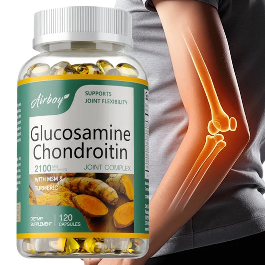 Glucosamine Chondroitin MSM - Joint Support Supplement for Men and Women, Triple Strength Vitamin - Relieve Joint Discomfort