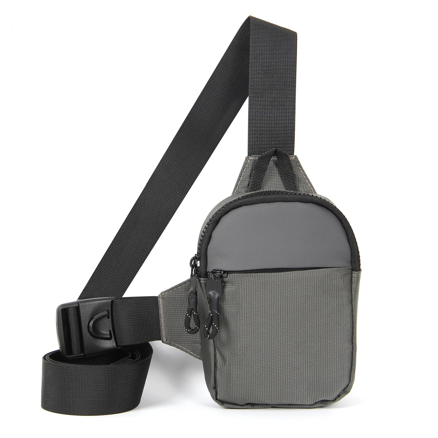New Sports Chest Bag Men's Ultra-small Mobile Phone Messenger Bag Waist Bag Multi-function Carry-on Bag GRAY