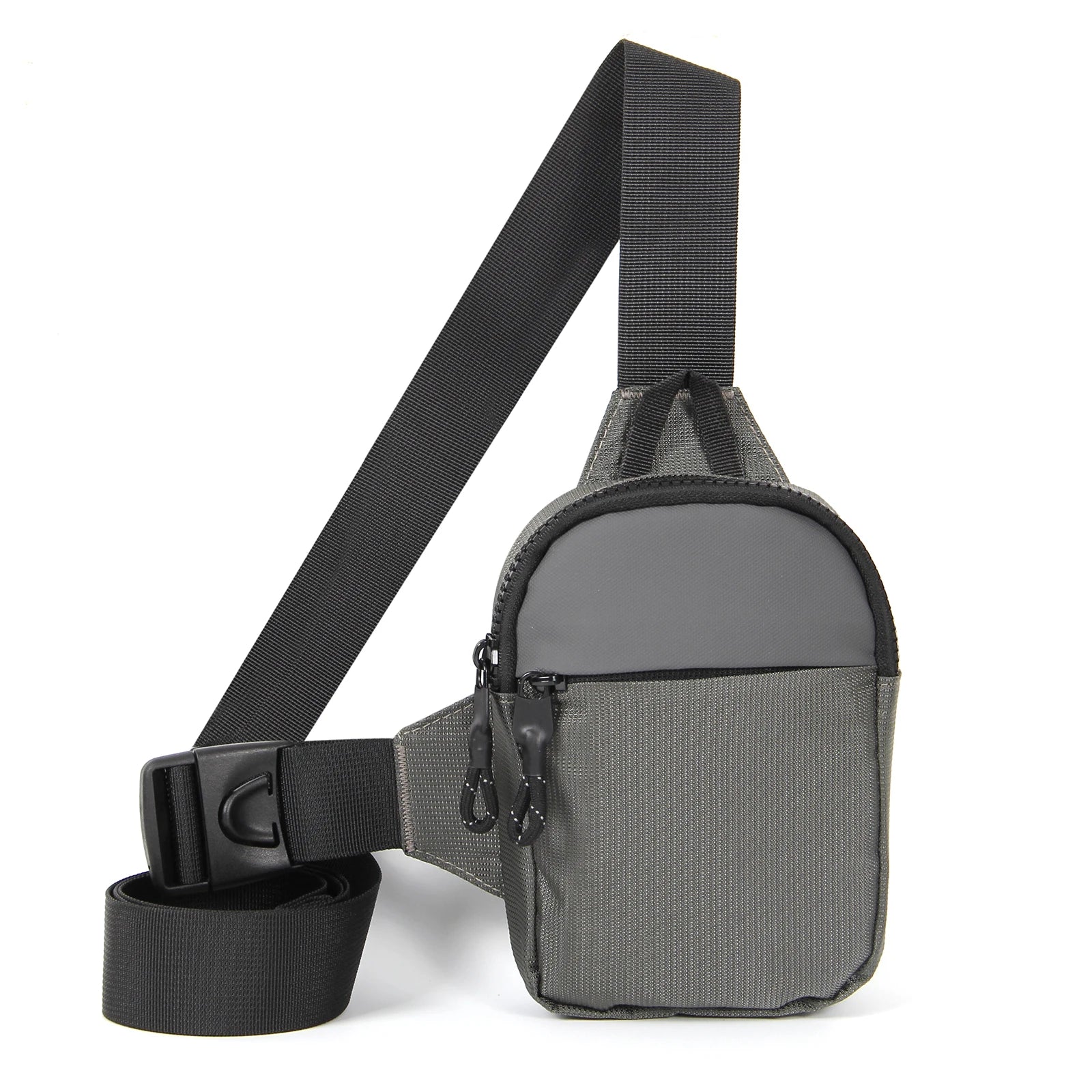 New Sports Chest Bag Men's Ultra-small Mobile Phone Messenger Bag Waist Bag Multi-function Carry-on Bag GRAY