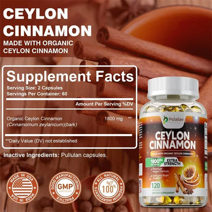 Ceylon Cinnamon - Supports Healthy Circulation, for Heart, Joint & Brain Health, Boosts Immunity, Improves Energy Levels
