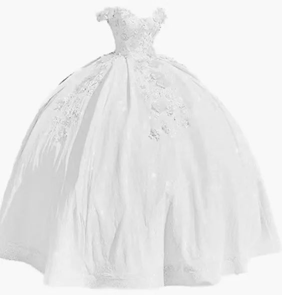 Bomaris Lavender Quinceanera Dresses Ball Gown 3D Flowers Formal Prom Birthday Party Princess Sweet 15 16 Dress Customized Badiee Stylez