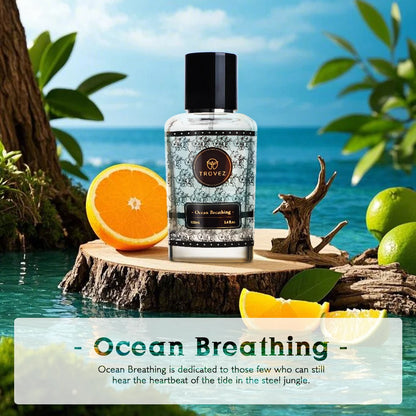 TROVEZ Ocean Breathing 100ml Perfume Elegant Fresh Fragrance Citrus Tone Unisex Perfume Long-lasting Scent Body Spray Scent Gift - Badiee Stylez