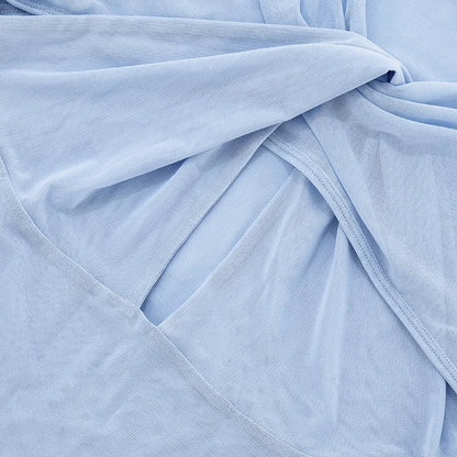 2025 Autumn Furry Patchwork Dress Women See Through Full Sleeve Sexy Hollow Cross Elegant Luxury Banquet Birthday Party Clubwear Badiee Stylez