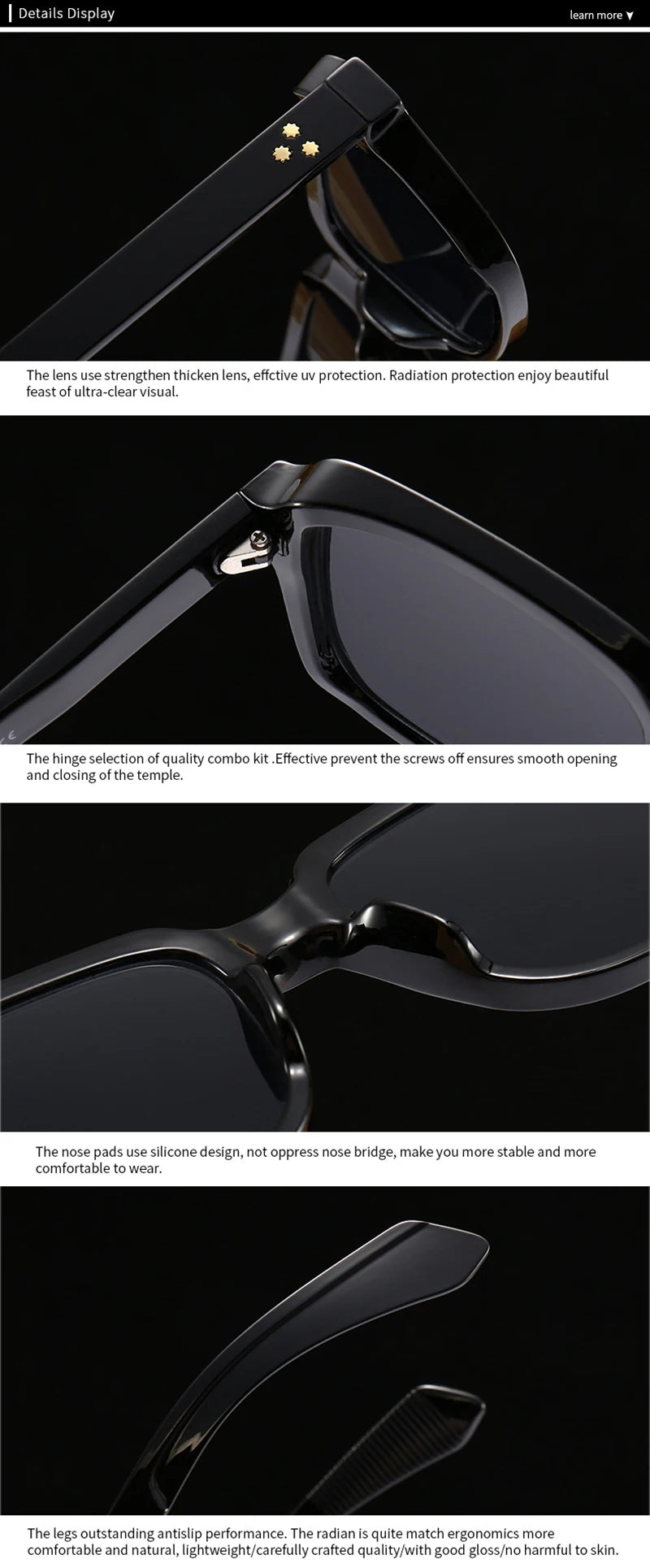 SHAUNA Fashion Sunglasses Women Square Gradient Shades UV400 Retro Rivets Men Sun Glasses