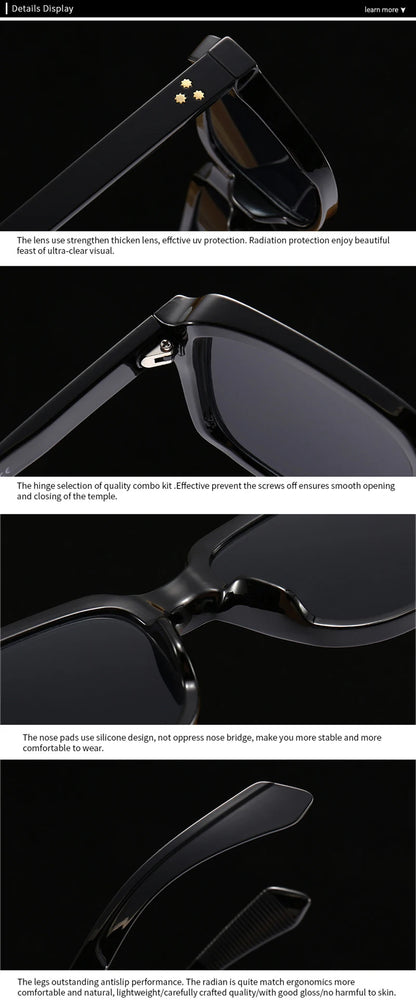 SHAUNA Fashion Sunglasses Women Square Gradient Shades UV400 Retro Rivets Men Sun Glasses