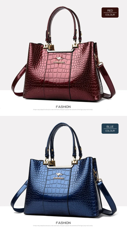 Three Layers Women Shoulder Bags Luxury Designer High Quality Patent Leather Messenger Casual Tote Bag Large Capacity Hand bags