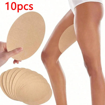 10/20/30/40pcs Anti-wear Stickers Invisible No Trace Thigh Tapes Disposable Anti Chafe Thigh Patch Body Anti-Friction Pad Women Khaki 10pcs