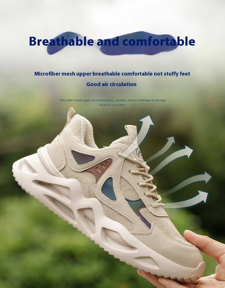 Lightweight Safety Shoes Men Women Work Shoes Steel Toe Cap Working Boots Sneakers Man Women Breathable Shoes Tactical Boots - Badiee Stylez