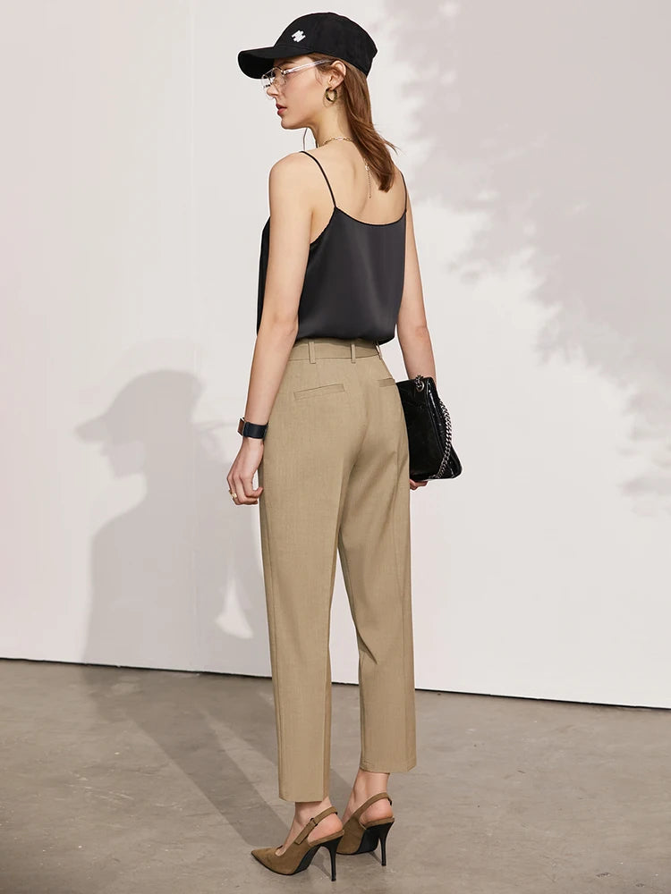 AMII Minimalism Sleeveless Top Women 2024 Summer New Camisole&Vest Office Lady Straight Chiffon Casual Female Clothing 12140330