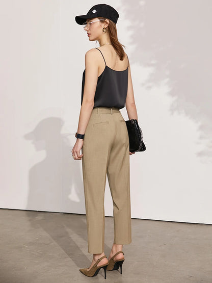 AMII Minimalism Sleeveless Top Women 2024 Summer New Camisole&Vest Office Lady Straight Chiffon Casual Female Clothing 12140330