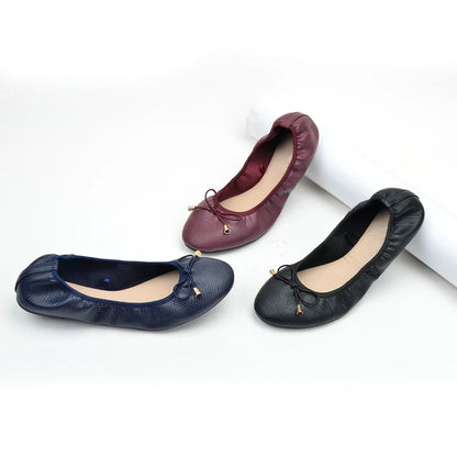 Cosysusy Women's Metallic Ballet Shoes, Casual Soft Sole Flat Shoes, Lightweight & Comfortable Slip On Shoes