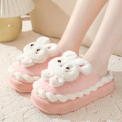 New Adorable Kitty Claw Slippers Women's Home Shoes Non Slip Furry Mules Female Fashion Warm Fluffy Slides Outdoor Cat Slippers Badiee Stylez