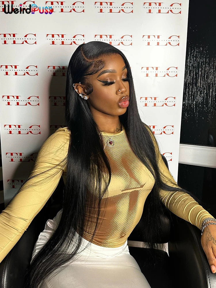 Weird Puss Sexy Print Women Crop Top Long Sleeve O Neck 2023 SpringTrend Skinny Wild Stretchy Vintage Midnight Streetwear Tees