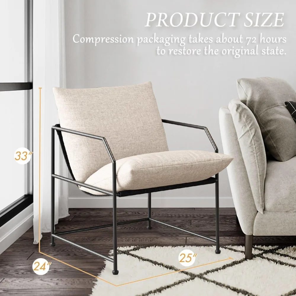 Accent Chair Living Room Chairs Accent Chairs Set of 2 Comfy Reading Chair for Bedroom Upholstered Lounge Chair Mid Century Badiee Stylez