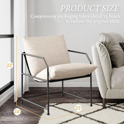 Accent Chair Living Room Chairs Accent Chairs Set of 2 Comfy Reading Chair for Bedroom Upholstered Lounge Chair Mid Century Badiee Stylez