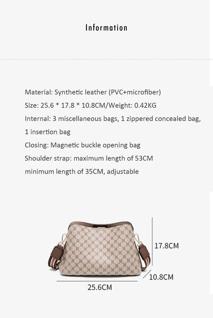 FOXER Monogram Women Shoulder Tote Bag 2025 Fashion Commuter Female Large Crossbody Purse for Mom