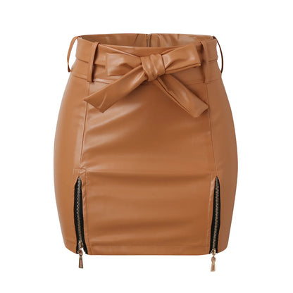 Skirts Casual Cotton Skirts Women Leather Skirts High Waist Mini Skirt A Line Pu Mini Ropa Barata De Mujer Con EnvíOs Gratis Badiee Stylez