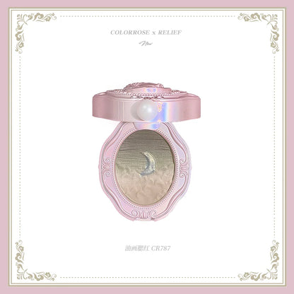 Colorrose Embossed Powder Blush Blue Genuine Nude Makeup Natural Party Blusher Shimmer Pearlescent Highlight Eyeshadow 787