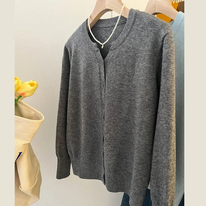 New Fashion Women's Thin Fleece Knit Loose Short Cashmere Sweater Round Neck, Warm Korean Sle Casual Female Sweater Top Cloting Badiee Stylez