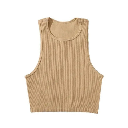 DIY Print Customize Sleeveless Vest Women's Summer High Waist Short Crop Top Fitness Running Yoga Clothes Slim Fast Dry Clothes